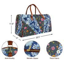 Boho Travel Bag3 Large Capacity Travel Bag-Large (Brown Short Patch) (1737)