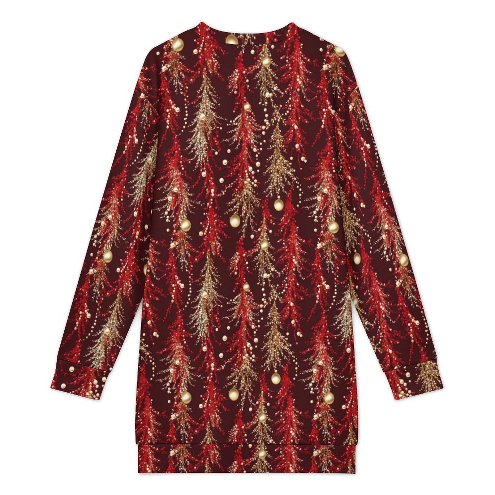 Long Sleeve, Sweatshirt Dress with Festive Christmas Design