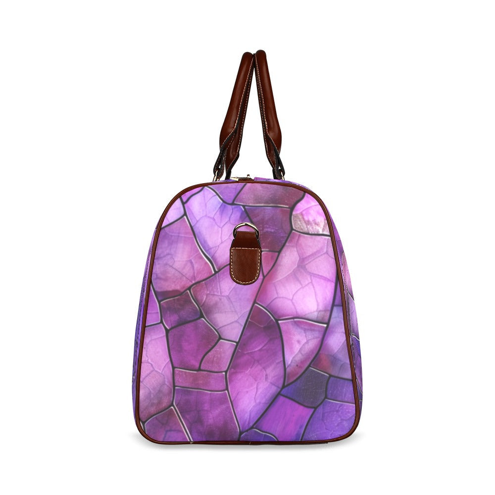 Lilac Purple Shell Waterproof Travel Bag/Small (Model 1639)