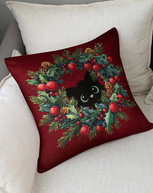 Set of 2 Cushion Covers with Cute Christmas Designs