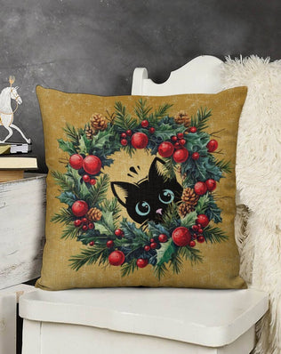 Set of 2 Cushion Covers with Cute Christmas Designs