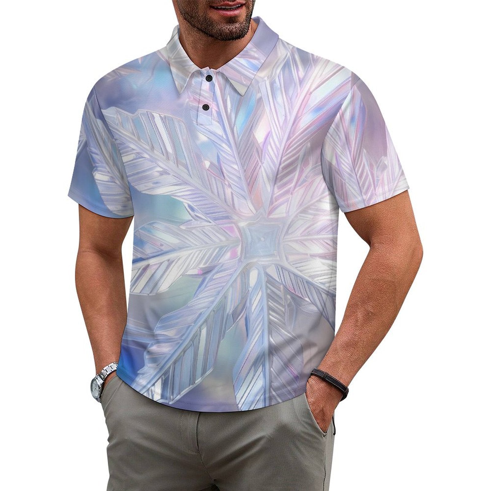 Pique Polo Shirt with Buttons, in a Variety of Ice Cool Designs