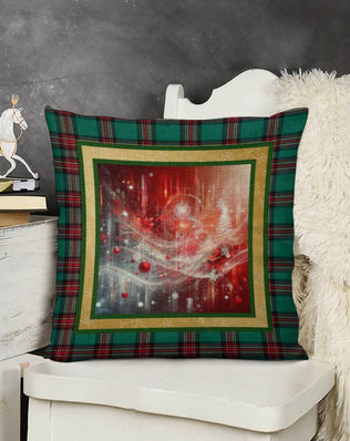 Set of 2 Cushion Covers with Matching (Not Same) Christmassy Designs
