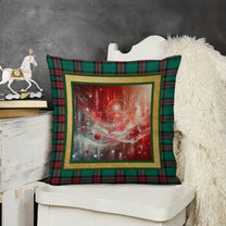 Set of 2 Cushion Covers with Matching (Not Same) Christmassy Designs