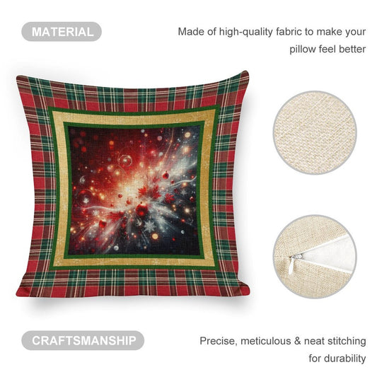 Set of 2 Cushion Covers with Matching (Not Same) Christmassy Designs