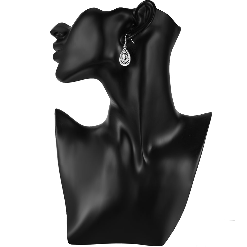 Hot Selling 925 Sterling Silver vintage earrings high quality Fashion Jewelry Christmas Gift Carved water drops