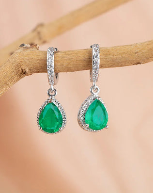 Cellacity water drop shape drop earrings 925 sterling silver earrings for charm lady with 7*9mm gemstones wedding party gift