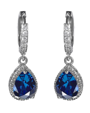 Cellacity water drop shape drop earrings 925 sterling silver earrings for charm lady with 7*9mm gemstones wedding party gift