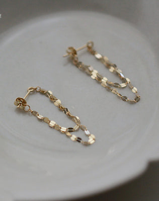 925 Sterling Silver Blade Chain Drop Earrings for Women Sweet Geometry Sweet Tassel Earring Summer Romance Jewelry Hot Sale