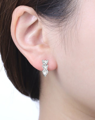 CYMYSS 2025 New 925 Sterling Silver Blue Heart Drop Earring Boutique Wedding Birthday Party Gift Jewellery Zircon Women Earrings