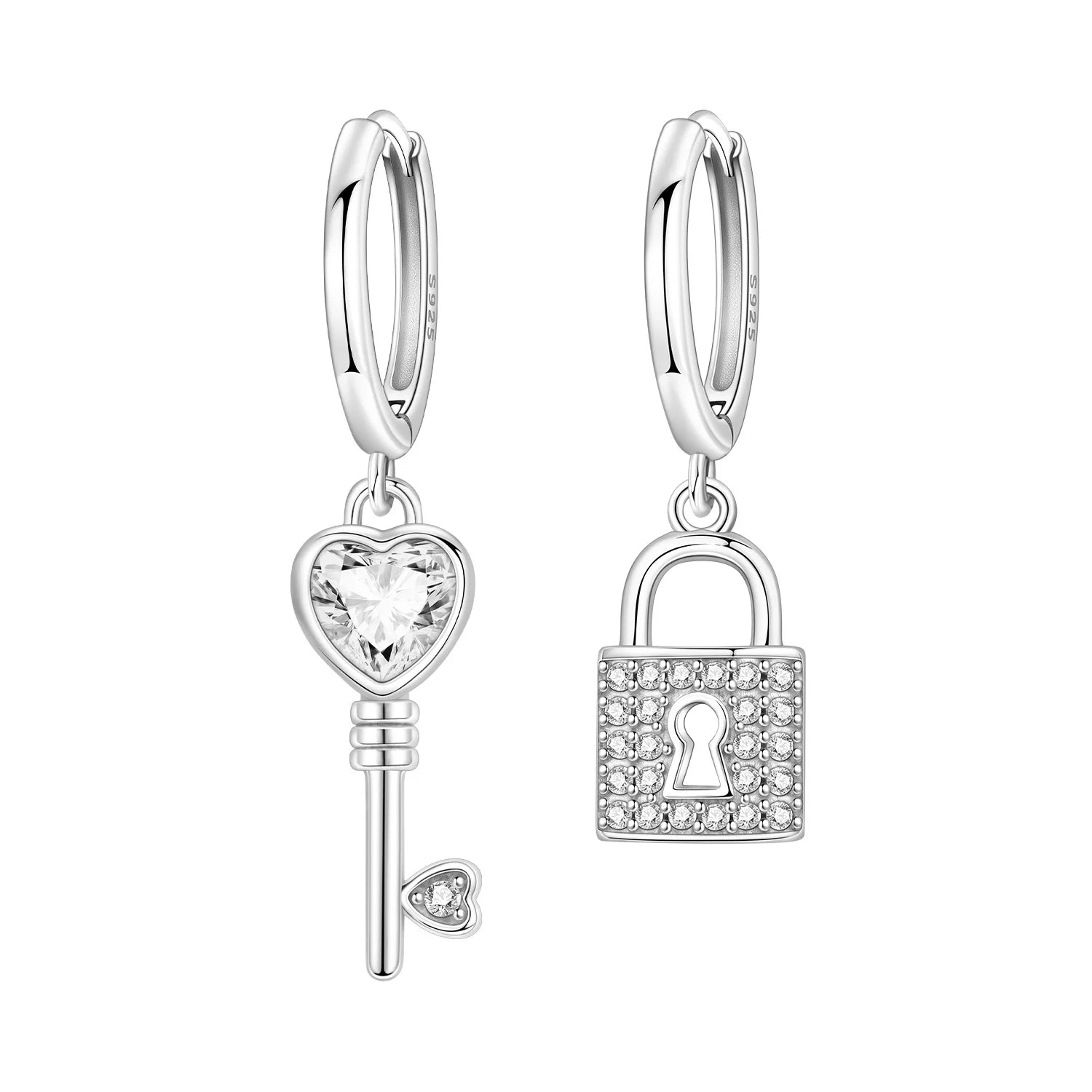 CYMYSS 2025 New 925 Sterling Silver Blue Heart Drop Earring Boutique Wedding Birthday Party Gift Jewellery Zircon Women Earrings