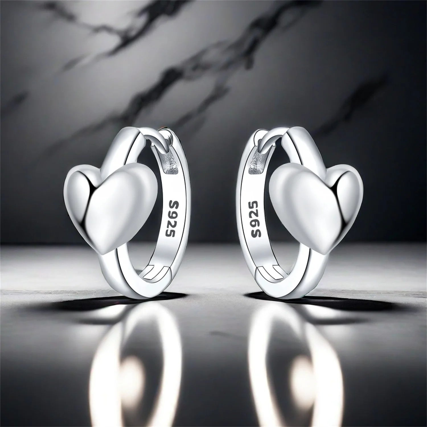 CYMYSS 2025 New 925 Sterling Silver Blue Heart Drop Earring Boutique Wedding Birthday Party Gift Jewellery Zircon Women Earrings