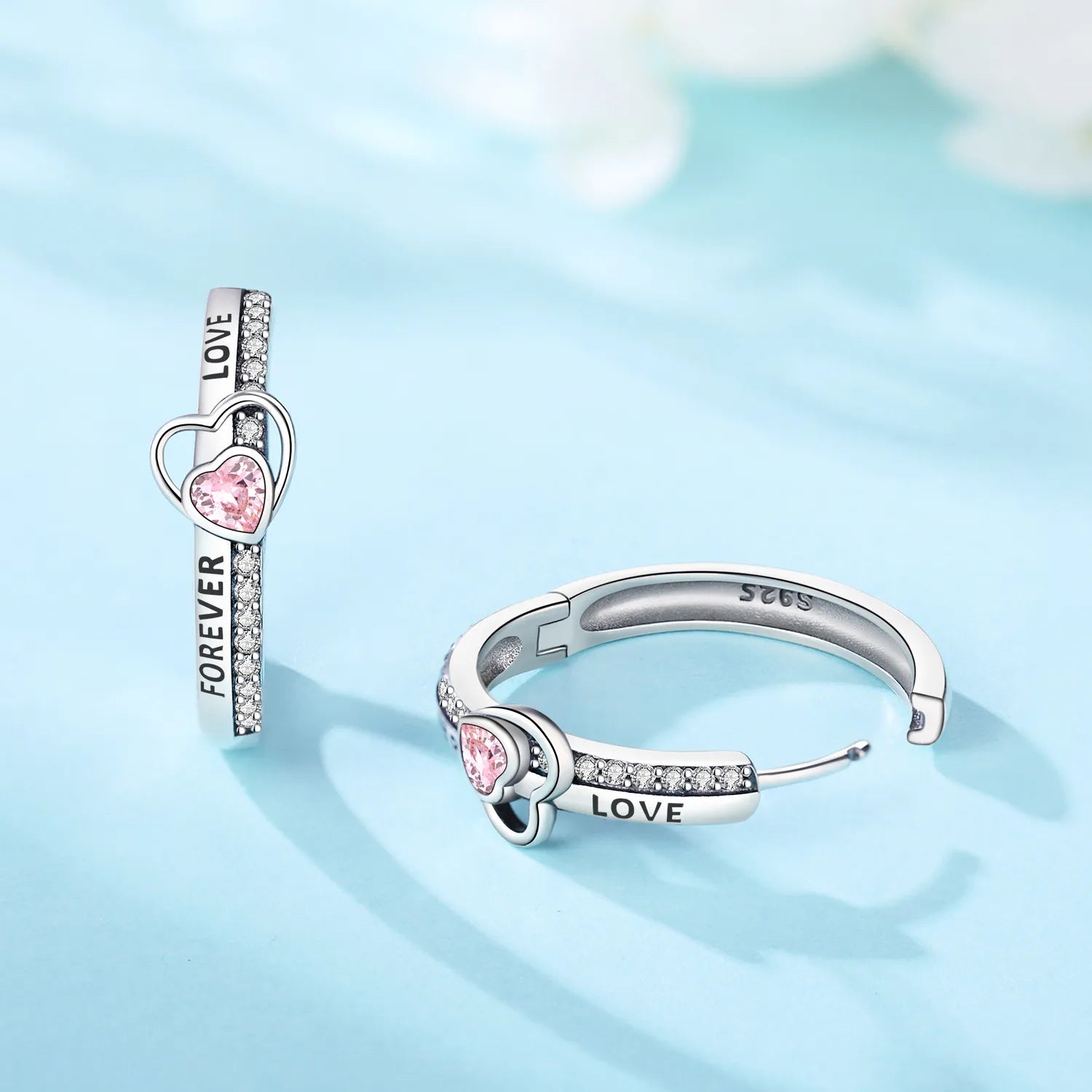 CYMYSS 2025 New 925 Sterling Silver Blue Heart Drop Earring Boutique Wedding Birthday Party Gift Jewellery Zircon Women Earrings