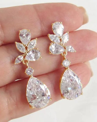 Sparkling 925 Sterling Silver CZ Drop Earrings With Plenty of Bling Appeal!
