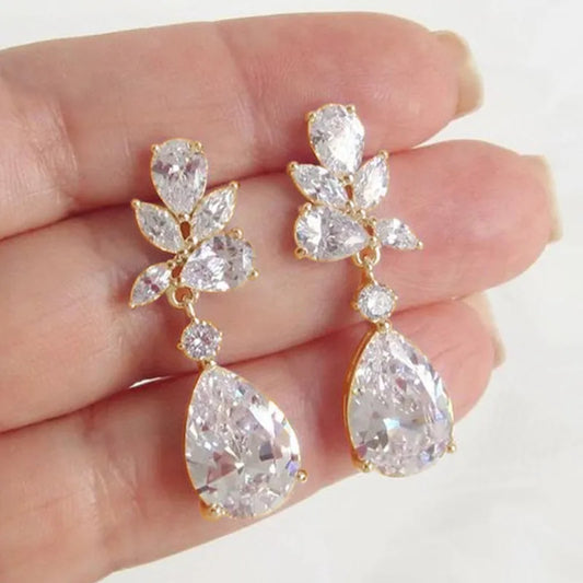 Sparkling 925 Sterling Silver CZ Drop Earrings With Plenty of Bling Appeal!