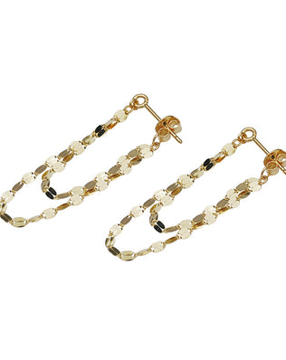 925 Sterling Silver Blade Chain Drop Earrings for Women Sweet Geometry Sweet Tassel Earring Summer Romance Jewelry Hot Sale