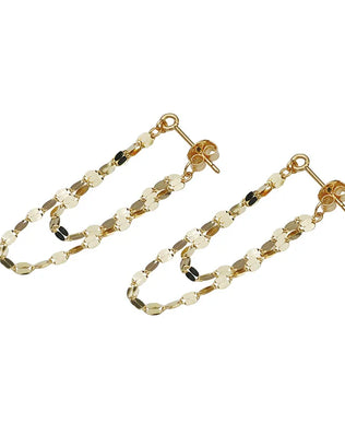 925 Sterling Silver Blade Chain Drop Earrings for Women Sweet Geometry Sweet Tassel Earring Summer Romance Jewelry Hot Sale