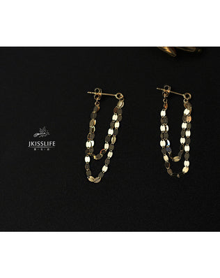 925 Sterling Silver Blade Chain Drop Earrings for Women Sweet Geometry Sweet Tassel Earring Summer Romance Jewelry Hot Sale