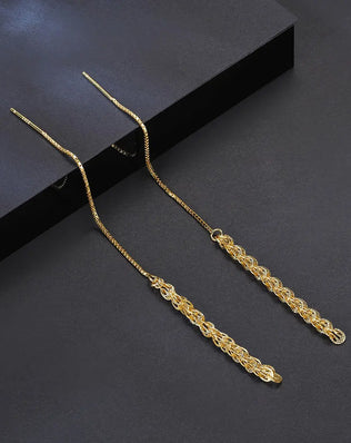 KISS MANDY 14K Gold Phoenix Long Chain Earring for Women 925 Sterling Silver Drop Earrings Anniversary Jewelry Gifts SE399