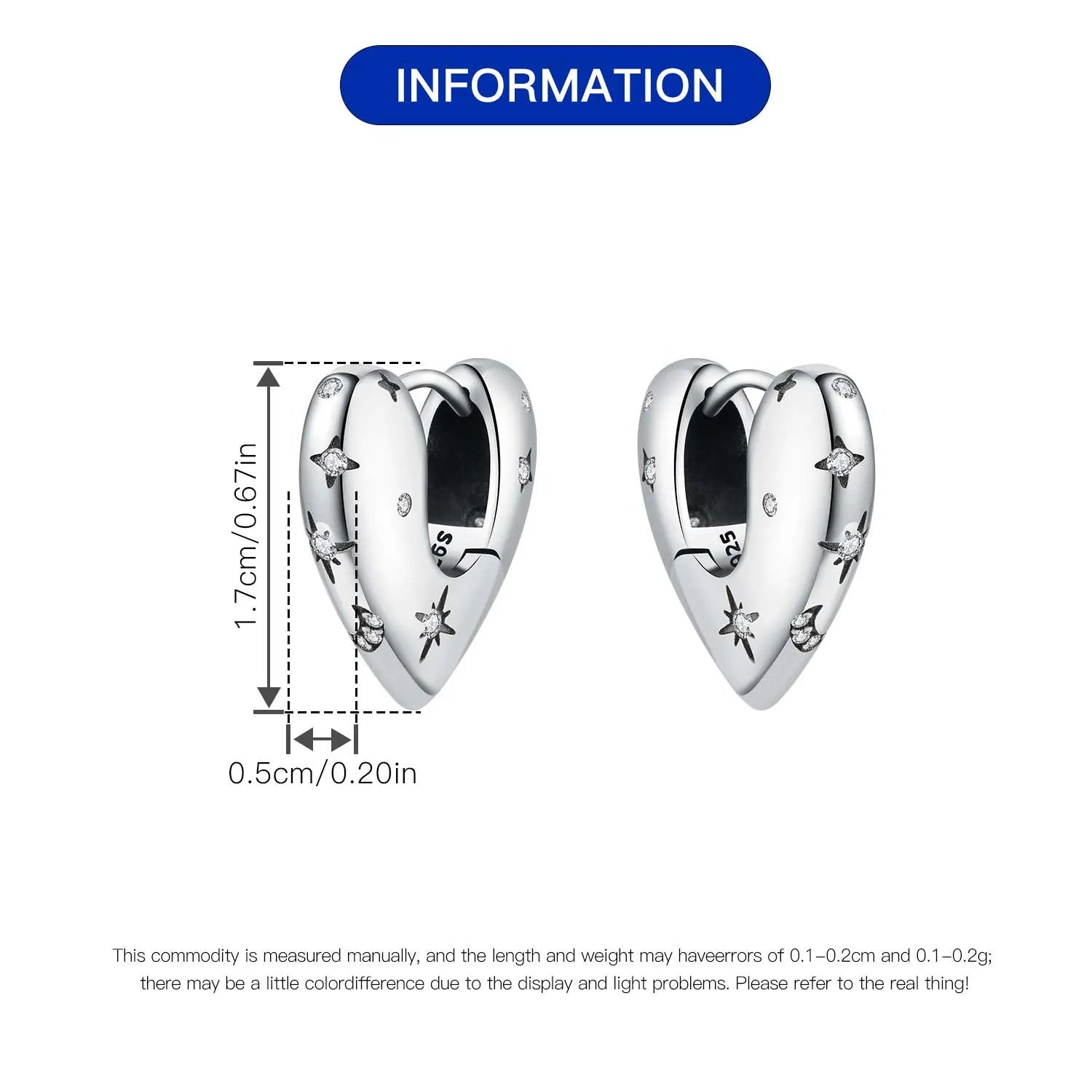 CYMYSS 2025 New 925 Sterling Silver Blue Heart Drop Earring Boutique Wedding Birthday Party Gift Jewellery Zircon Women Earrings