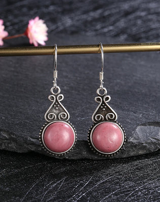 S925 Silver Drop Earring 10MM Labradorite Multicolor Pendant Earrings Engagement Wedding Women Fine Jewelry