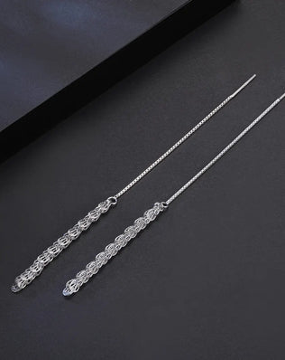 KISS MANDY 14K Gold Phoenix Long Chain Earring for Women 925 Sterling Silver Drop Earrings Anniversary Jewelry Gifts SE399