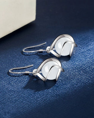 Hot 925 Sterling silver Beautiful drop earrings for women luxury fashion party wedding engagement jewelry Christmas gifts