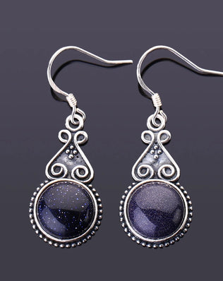 S925 Silver Drop Earring 10MM Labradorite Multicolor Pendant Earrings Engagement Wedding Women Fine Jewelry