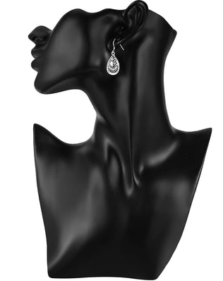 Hot Selling 925 Sterling Silver vintage earrings high quality Fashion Jewelry Christmas Gift Carved water drops