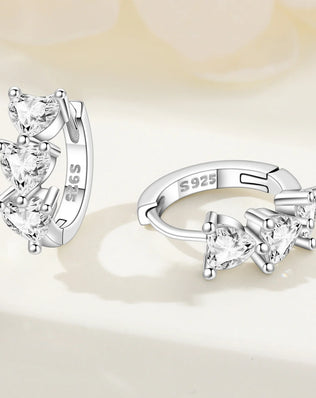 CYMYSS 2025 New 925 Sterling Silver Blue Heart Drop Earring Boutique Wedding Birthday Party Gift Jewellery Zircon Women Earrings