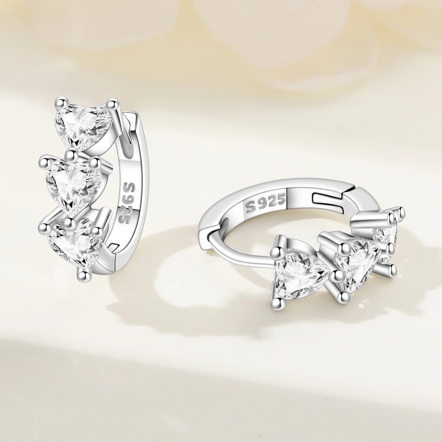 CYMYSS 2025 New 925 Sterling Silver Blue Heart Drop Earring Boutique Wedding Birthday Party Gift Jewellery Zircon Women Earrings