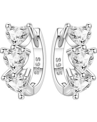 CYMYSS 2025 New 925 Sterling Silver Blue Heart Drop Earring Boutique Wedding Birthday Party Gift Jewellery Zircon Women Earrings