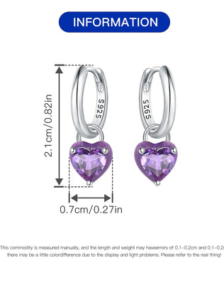 CYMYSS 2025 New 925 Sterling Silver Blue Heart Drop Earring Boutique Wedding Birthday Party Gift Jewellery Zircon Women Earrings