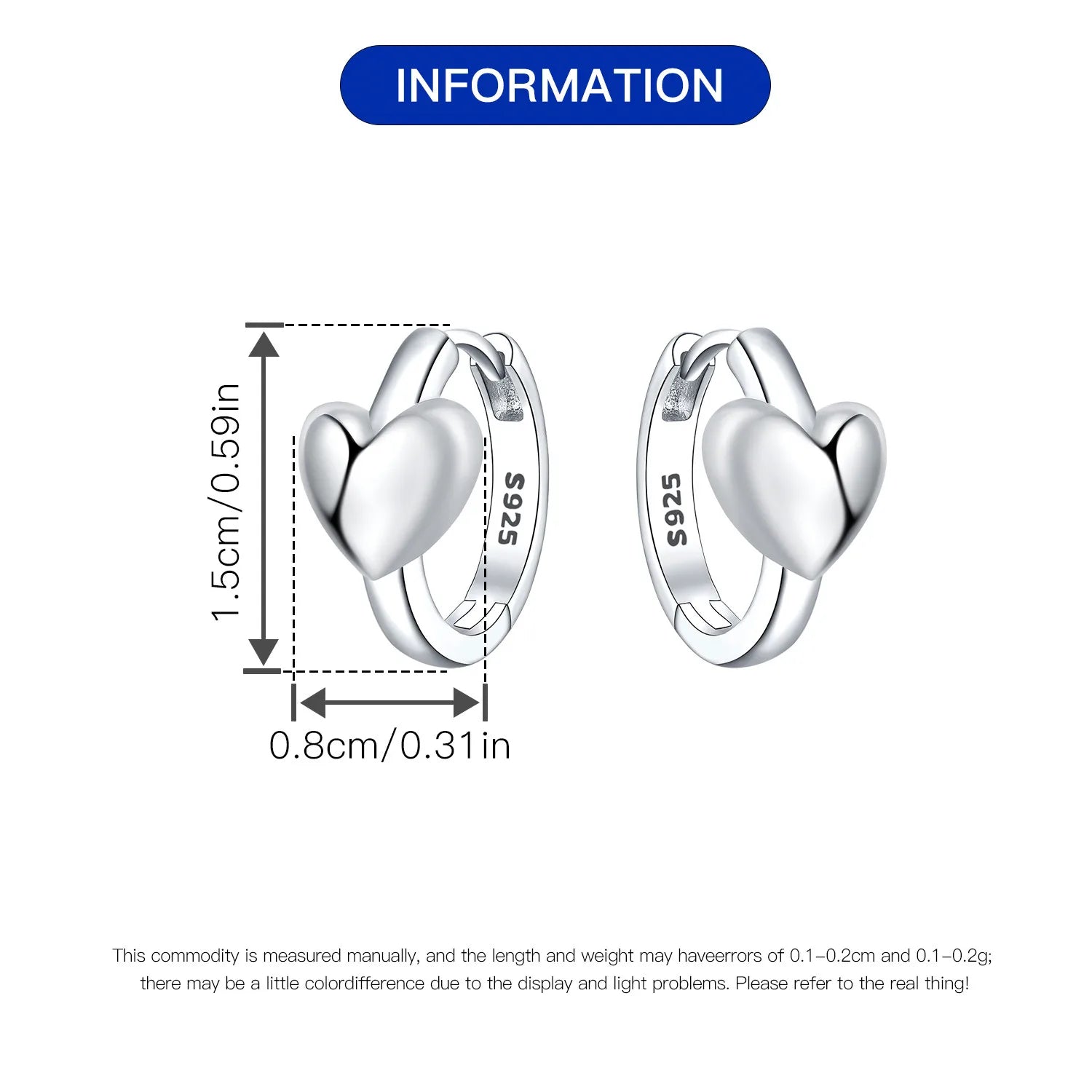 CYMYSS 2025 New 925 Sterling Silver Blue Heart Drop Earring Boutique Wedding Birthday Party Gift Jewellery Zircon Women Earrings