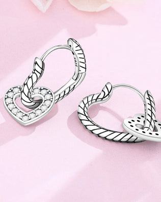 CYMYSS 2025 New 925 Sterling Silver Blue Heart Drop Earring Boutique Wedding Birthday Party Gift Jewellery Zircon Women Earrings