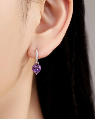 CYMYSS 2025 New 925 Sterling Silver Blue Heart Drop Earring Boutique Wedding Birthday Party Gift Jewellery Zircon Women Earrings