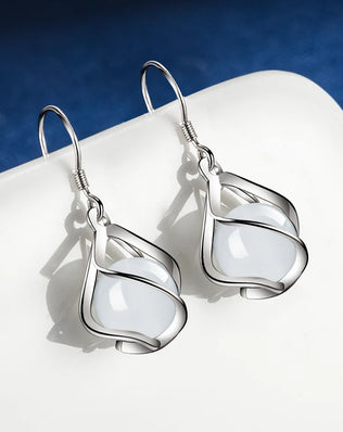 Hot 925 Sterling silver Beautiful drop earrings for women luxury fashion party wedding engagement jewelry Christmas gifts