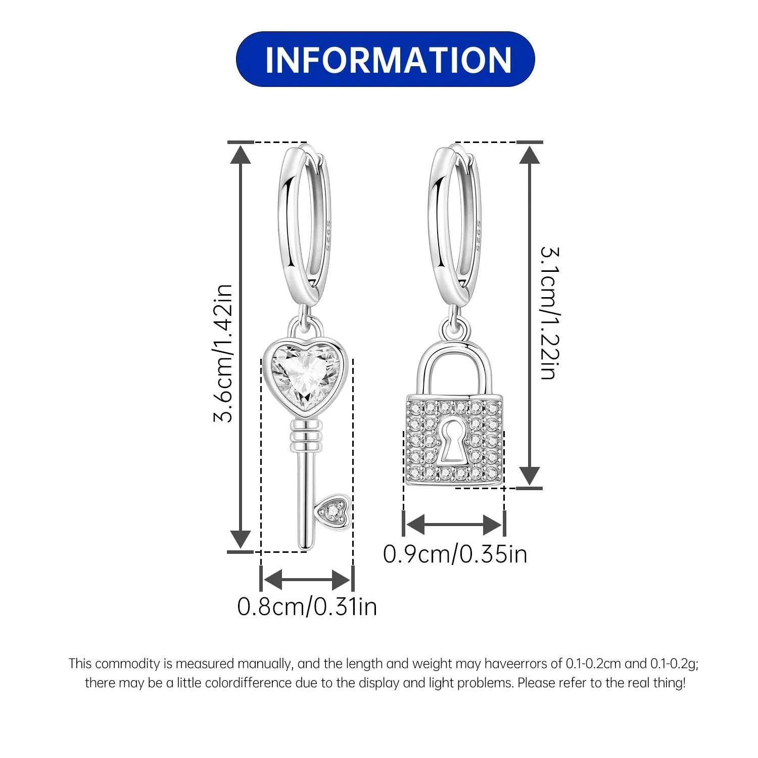 CYMYSS 2025 New 925 Sterling Silver Blue Heart Drop Earring Boutique Wedding Birthday Party Gift Jewellery Zircon Women Earrings
