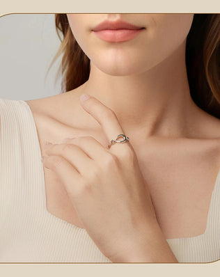 BAMOER 925 Sterling Silver Open Ring With Symbol Of Infinity in 2 Different Styles