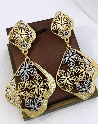 Big Drop Earrings For Women Plant Leaf Shape Dubai Fashion Jewelry Wedding Party Gift Trending