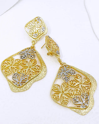 Big Drop Earrings For Women Plant Leaf Shape Dubai Fashion Jewelry Wedding Party Gift Trending