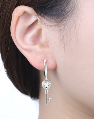 CYMYSS 2025 New 925 Sterling Silver Blue Heart Drop Earring Boutique Wedding Birthday Party Gift Jewellery Zircon Women Earrings