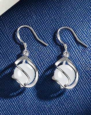 Hot 925 Sterling silver Beautiful drop earrings for women luxury fashion party wedding engagement jewelry Christmas gifts