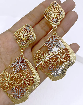 Big Drop Earrings For Women Plant Leaf Shape Dubai Fashion Jewelry Wedding Party Gift Trending