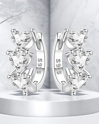 CYMYSS 2025 New 925 Sterling Silver Blue Heart Drop Earring Boutique Wedding Birthday Party Gift Jewellery Zircon Women Earrings