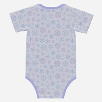 'SNOW CUTE' Adorable Unicorn; Short Sleeve Romper/Sleepsuit, Eco-Friendly Cotton