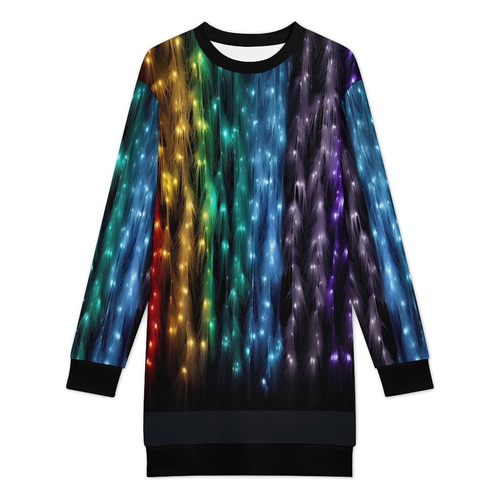 Long Sleeve, Sweatshirt Dress with Festive Christmas Design