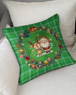 Set of 2 Cute, Colourful, Christmassy Cushion Covers