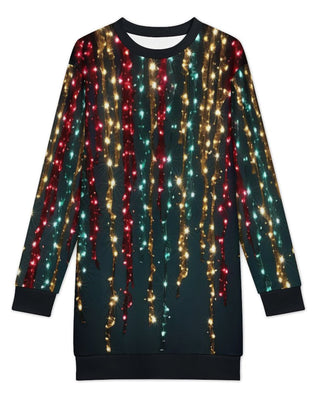Long Sleeve, Sweatshirt Dress with Festive Christmas Design