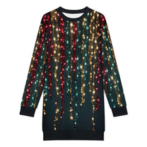 Long Sleeve, Sweatshirt Dress with Festive Christmas Design
